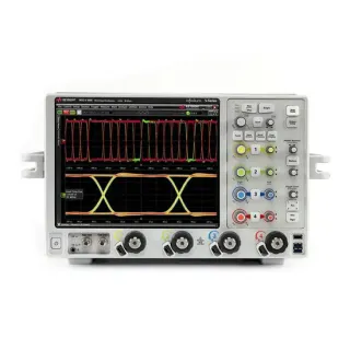 Mixed signal oscilloscope Keysight MSOV084A: 8 GHz bandwidth, 4 analog channels, and 16 digital channels.